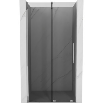 Posuvné sprchové dvere Mexen Velar 90 cm, grafit, chróm - 871-090-000-41-01