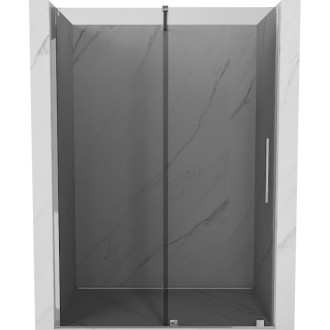 Posuvné sprchové dvere Mexen Velar 160 cm, grafit, chróm - 871-160-000-41-01