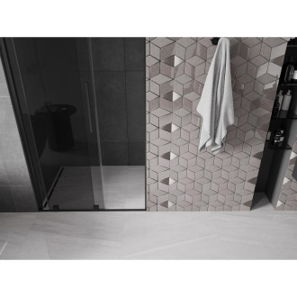 Posuvné sprchové dveře Mexen Velar 120 cm, grafitové, černé - 871-120-000-41-70