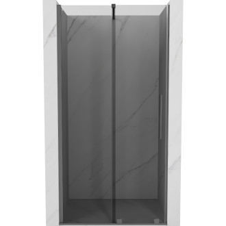 Posuvné sprchové dvere Mexen Velar 110 cm, grafit, strieborná - 871-110-000-41-95