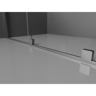 Mexen Velar Posuvná sprchová zástěna 160 x 200 cm, 8 mm průhledná, stříbrná - 871-160-000-03-95