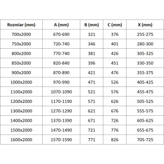 Mexen Velar Posuvná sprchová zástěna 70 x 200 cm, 8 mm průhledná, kartáčovaný nikl - 871-070-000-03-97