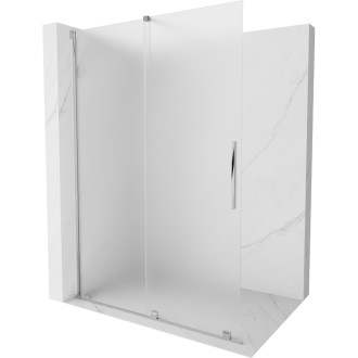 Mexen Velar Posuvná sprchová zástena 160 x 200 cm, matná 8 mm, chróm - 871-160-000-33-01