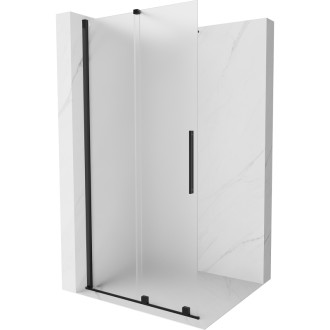 Mexen Velar Posuvná sprchová zástena 110 x 200 cm, hrúbka hmly 8 mm, čierna - 871-110-000-33-70