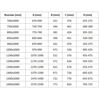 Mexen Velar Posuvná sprchová zástěna 110 x 200 cm, tloušťka mlhy 8 mm, černá - 871-110-000-33-70