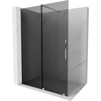 Mexen Velar posuvná sprchová zástena 160 x 200 cm, grafit 8 mm, chróm - 871-160-000-43-01