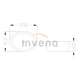 Invena FRESCO CE-31-001-W Umývadlo na dosku, chróm-biela
