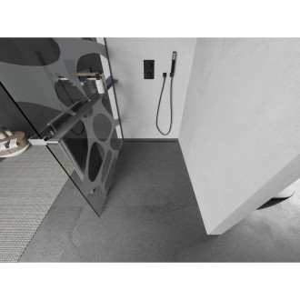 Mexen Kioto+ L Sprchová zástena s policou 100 x 200 cm, biela vlna, strieborná - 800-100-123-95-97