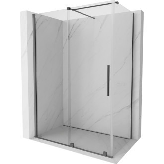 Posuvný sprchovací kút Mexen Velar 160 x 90 cm, priehľadný, strieborná metalíza - 871-160-090-01-95