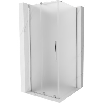 Posuvný sprchovací kút Mexen Velar 120 x 120 cm, matný, chróm - 871-120-120-31-01