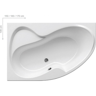 Ravak Vaňa ROSA II 170x105 L snowwhite C221000000