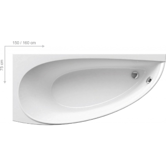 Ravak Vaňa AVOCADO 150 P snowwhite CS01000000