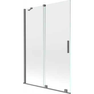 Mexen Velar posuvná vaňová zástena s 2 krídlami 120 x 150 cm, priehľadná, strieborná - 896-120-000-01-95