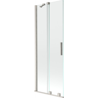 Mexen Velar dvojkrídlová posuvná vaňová zástena 75 x 150 cm, priehľadná, kartáčovaný nikel - 896-075-000-01-97