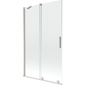 Mexen Velar posuvná vaňová zástena s 2 krídlami 110 x 150 cm, priehľadná, kartáčovaný nikel - 896-110-000-01-97