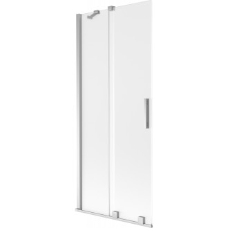 Mexen Velar posuvná vaňová zástena s 2 krídlami 80 x 150 cm, matná, chróm - 896-080-000-31-01