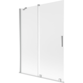 Mexen Velar posuvná vaňová zástena s 2 krídlami 130 x 150 cm, matná, chróm - 896-130-000-31-01