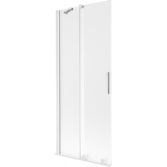 Mexen Velar 2dielna posuvná vaňová zástena 85 x 150 cm, matná, biela - 896-085-000-31-20