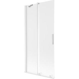 Mexen Velar 2dielna posuvná vaňová zástena 95 x 150 cm, matná, biela - 896-095-000-31-20