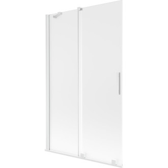Mexen Velar posuvná vaňová zástena s 2 krídlami 110 x 150 cm, matná, biela - 896-110-000-31-20