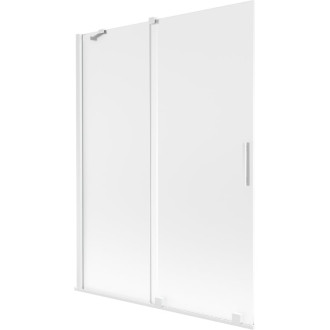 Mexen Velar 2dielna posuvná vaňová zástena 130 x 150 cm, matná, biela - 896-130-000-31-20