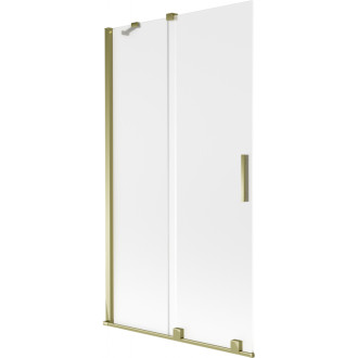 Mexen Velar posuvná vaňová zástena s 2 krídlami 100 x 150 cm, matná, zlatá - 896-100-000-31-50