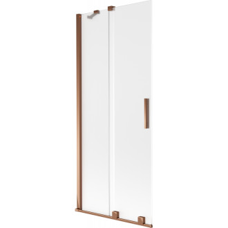 Mexen Velar posuvná vaňová zástena s 2 krídlami 80 x 150 cm, matná, ružové zlato - 896-080-000-31-60