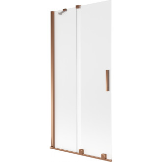 Mexen Velar posuvná vaňová zástena s 2 krídlami 95 x 150 cm, matná, ružové zlato - 896-095-000-31-60