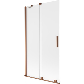 Mexen Velar posuvná vaňová zástena s 2 krídlami 100 x 150 cm, matná, ružové zlato - 896-100-000-31-60