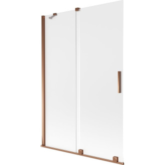 Mexen Velar posuvná vaňová zástena s 2 krídlami 120 x 150 cm, matná, ružové zlato - 896-120-000-31-60