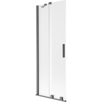 Mexen Velar posuvná vaňová zástena s 2 krídlami 70 x 150 cm, hmlistá, kartáčovaná zbraňovo šedá - 896-070-000-31-66