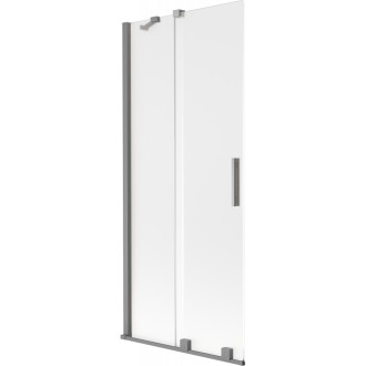 Dvojdielna posuvná vaňová zástena Mexen Velar 85 x 150 cm, matná, strieborná - 896-085-000-31-95