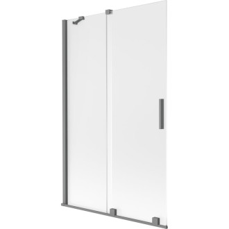 Mexen Velar posuvná vaňová zástena s 2 krídlami 110 x 150 cm, matná, strieborná - 896-110-000-31-95