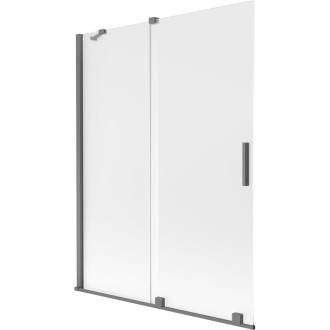 Dvojdielna posuvná vaňová zástena Mexen Velar 130 x 150 cm, matná, strieborná - 896-130-000-31-95