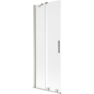 Dvojdielna posuvná vaňová zástena Mexen Velar 75 x 150 cm, matná, kartáčovaný nikel - 896-075-000-31-97