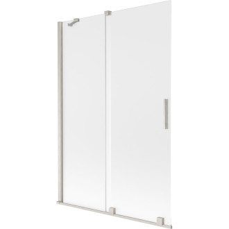 Dvojdielna posuvná vaňová zástena Mexen Velar 120 x 150 cm, matná, kartáčovaný nikel - 896-120-000-31-97