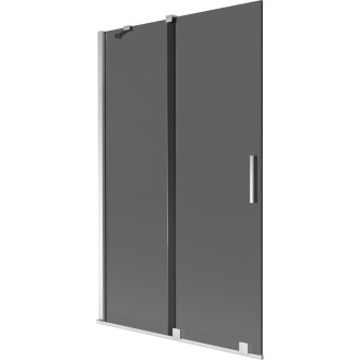 Mexen Velar posuvná vaňová zástena s 2 krídlami 110 x 150 cm, grafit, chróm - 896-110-000-41-01