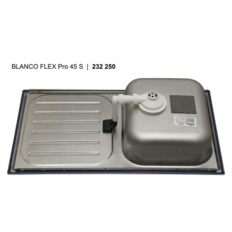 Blanco FLEX PRO 45S 521007 jednodrez s odkvapom, obojstranný nerez lesk, vstavaný