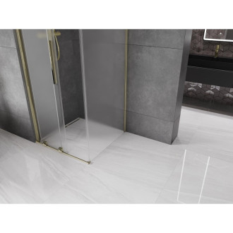 Posuvný sprchový kout Mexen Velar 110 x 110 cm, matná, zlatá - 871-110-110-31-50