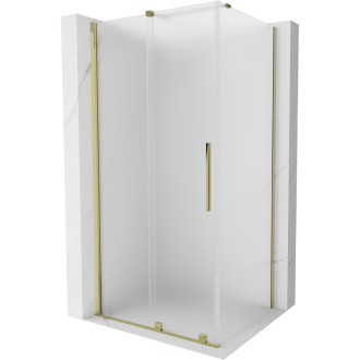 Posuvný sprchovací kút Mexen Velar 110 x 120 cm, matná, zlatá - 871-110-120-31-50