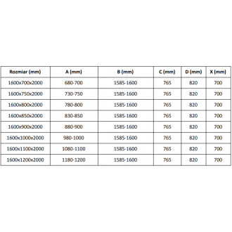 Posuvný sprchový kout Mexen Velar 160 x 80 cm, matná, zlatá - 871-160-080-31-50