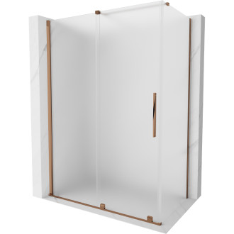 Posuvný sprchovací kút Mexen Velar 130 x 70 cm, matná, ružové zlato - 871-130-070-31-60