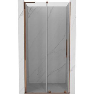 Posuvné sprchové dvere Mexen Velar L 110 cm, priehľadné, ružové zlato - 871-110-003-01-60