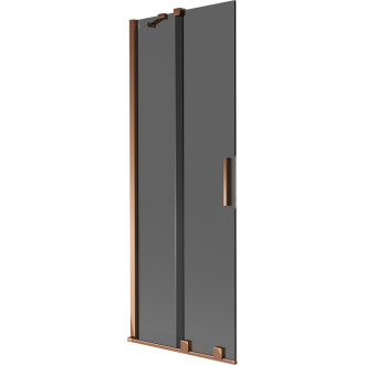 Mexen Velar posuvná vaňová zástena s 2 krídlami 70 x 150 cm, grafit, ružové zlato - 896-070-000-41-60