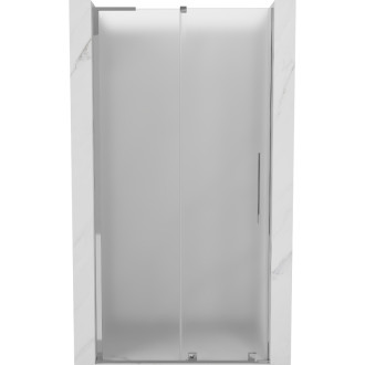 Posuvné sprchové dvere Mexen Velar L 100 cm, matné, chróm - 871-100-003-31-01