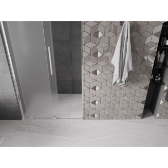 Posuvné sprchové dveře Mexen Velar L 100 cm, matné, chrom - 871-100-003-31-01