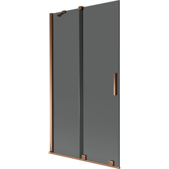 Mexen Velar posuvná vaňová zástena s 2 krídlami 100 x 150 cm, grafit, ružové zlato - 896-100-000-41-60