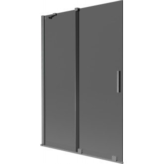 Mexen Velar posuvná vaňová zástena s 2 krídlami 120 x 150 cm, grafit, kartáčovaná pištoľovo sivá - 896-120-000-41-66