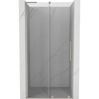 Posuvné sprchové dvere Mexen Velar L 90 cm, priehľadné, kartáčovaný nikel - 871-090-003-01-97