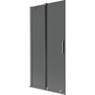 Mexen Velar posuvná vaňová zástena s 2 krídlami 95 x 150 cm, grafit, strieborná - 896-095-000-41-95